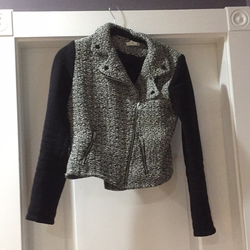 Tweed biker jacket